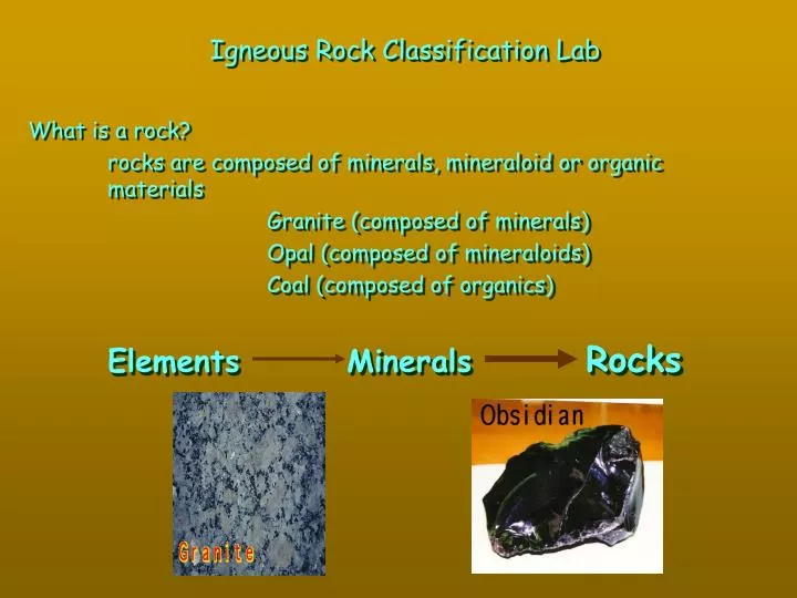 igneous rock classification lab