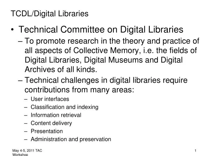tcdl digital libraries