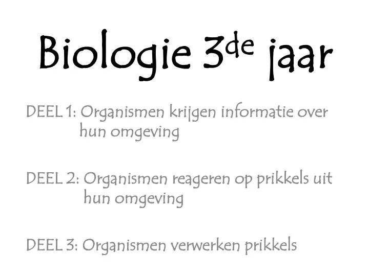 biologie 3 de jaar