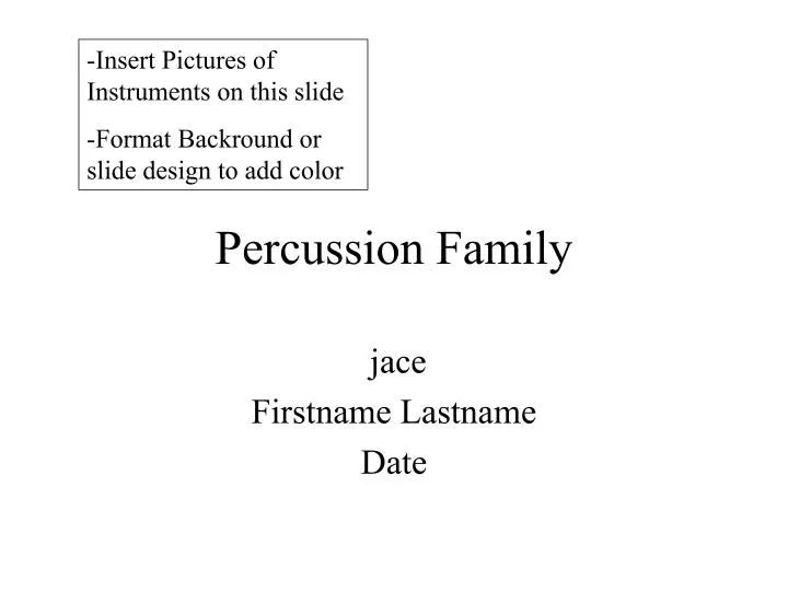 percussion family