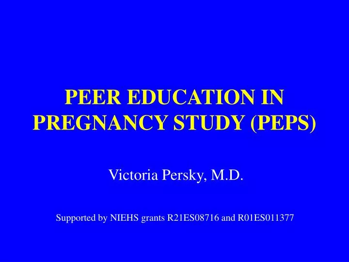 peer education in pregnancy study peps