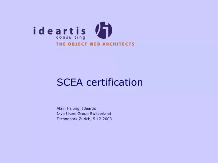 scea certification