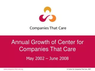 Annual Growth of Center for Companies That Care