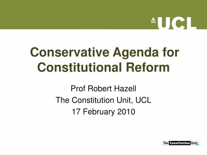 conservative agenda for constitutional reform