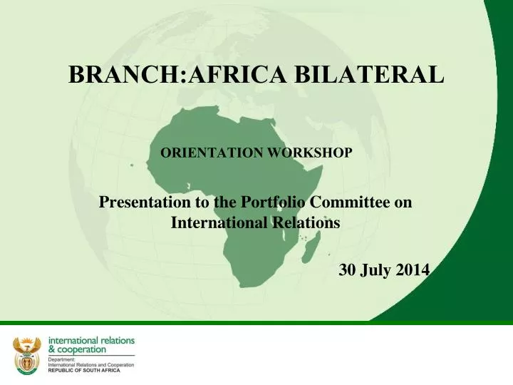 branch africa bilateral orientation workshop