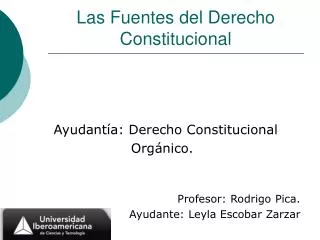 las fuentes del derecho constitucional