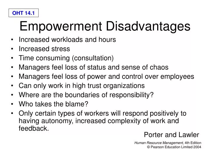 empowerment disadvantages