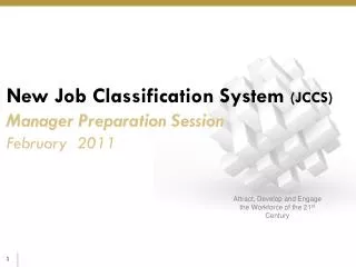 New Job Classification System (JCCS) Manager Preparation Session February 2011