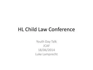 HL Child Law Conference