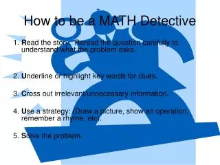 How to be a MATH Detective