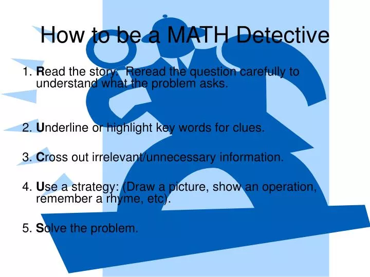 how to be a math detective