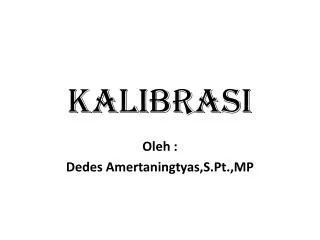 kalibrasi