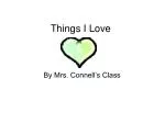 Things I Love - slide 1