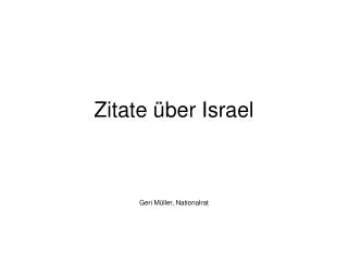zitate ber israel