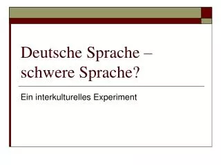 deutsche sprache schwere sprache