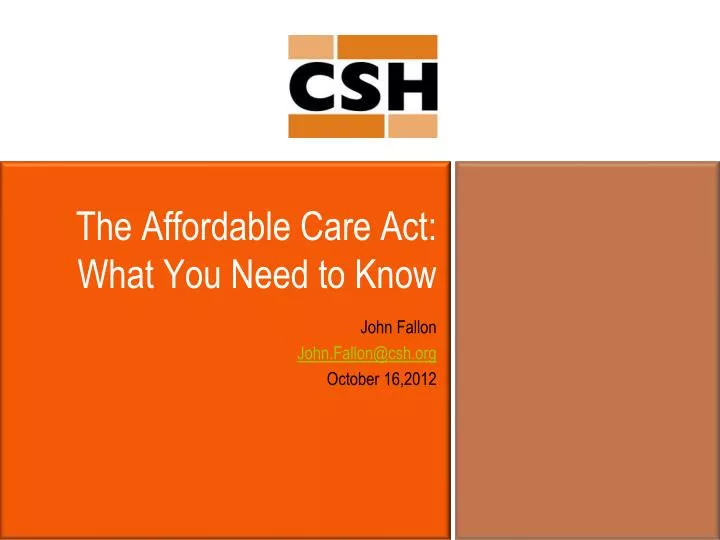the affordable care act what you need to know