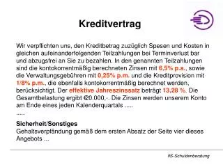 kreditvertrag