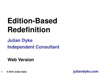 Edition-Based Redefinition