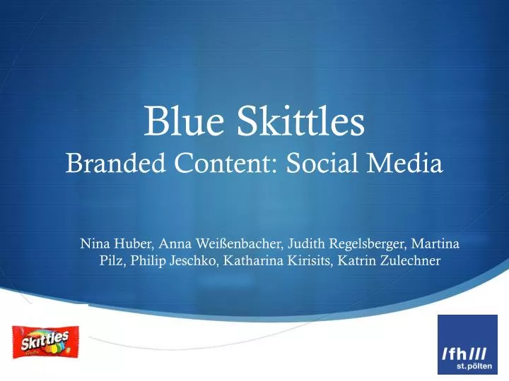 blue skittles branded content social media