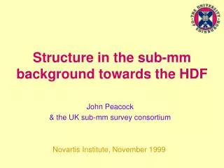 Structure in the sub-mm background towards the HDF