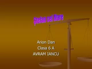 arion dan clasa 6 a avram iancu