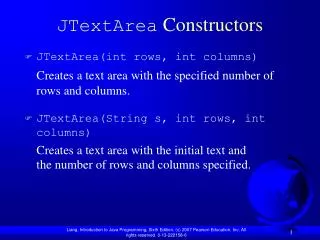 jtextarea constructors