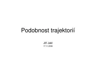 podobnost trajektori