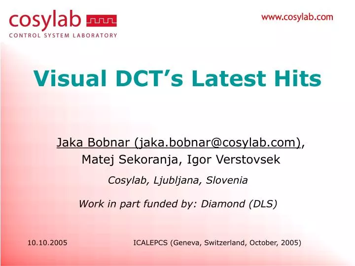 visual dct s latest hits