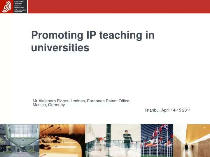 promoting ip teaching in universities
