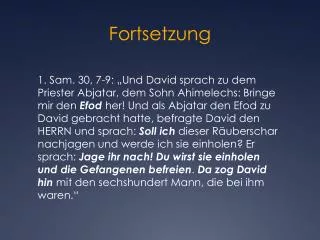 fortsetzung