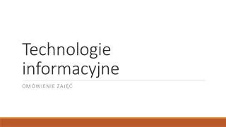 technologie informacyjne