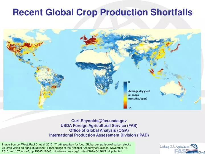 recent global crop production shortfalls