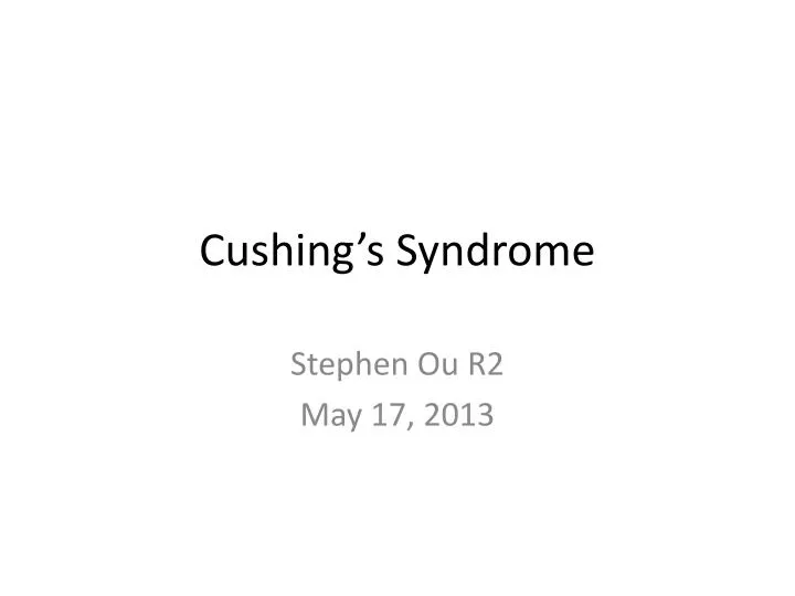 cushing s syndrom e