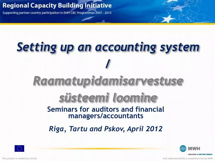 setting up an accounting system raamatupidamisarvestuse s steemi loomine
