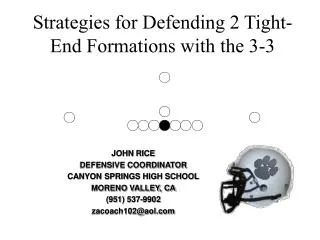 Strategies for Defending 2 Tight-End Formations with the 3-3
