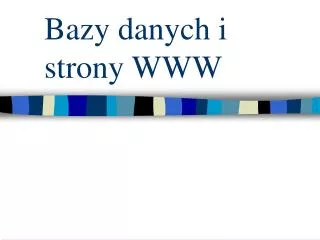 bazy danych i strony www