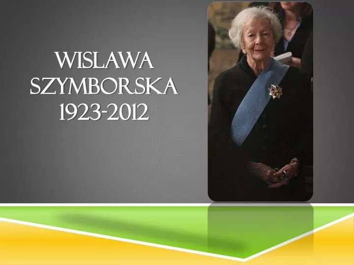 wislawa szymborska 1923 2012
