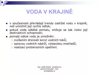 voda v krajin