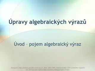 pravy algebraick ch v raz