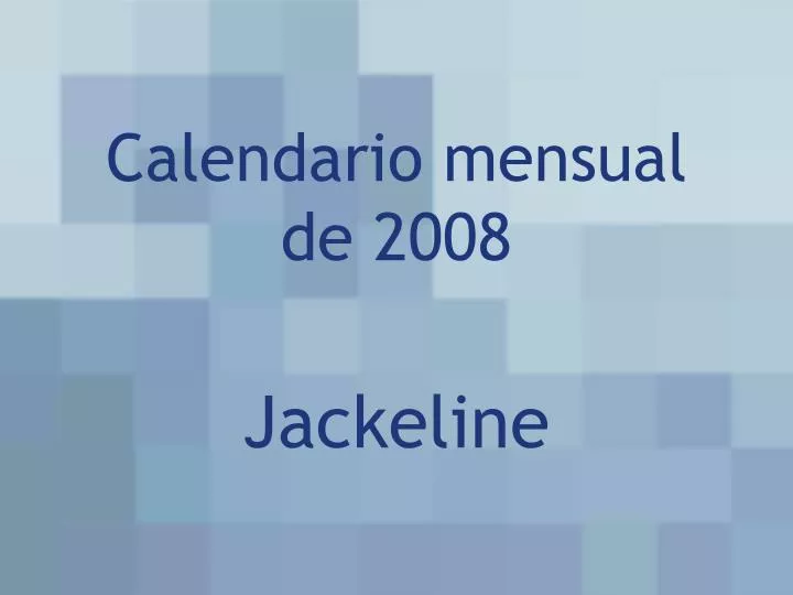 calendario mensual de 2008