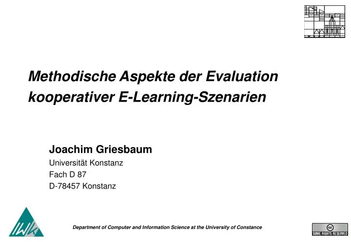 methodische aspekte der evaluation kooperativer e learning szenarien