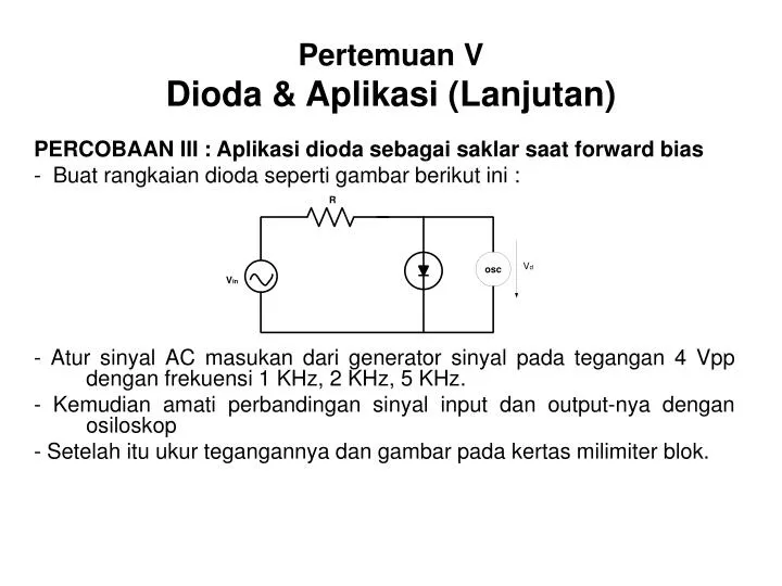 pertemuan v dioda aplikasi lanjutan