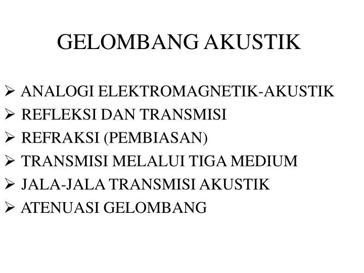 gelombang akustik