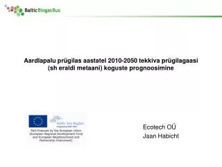 aardlapalu pr gilas aastatel 2010 2050 tekkiva pr gilagaasi sh eraldi metaani koguste prognoosimine