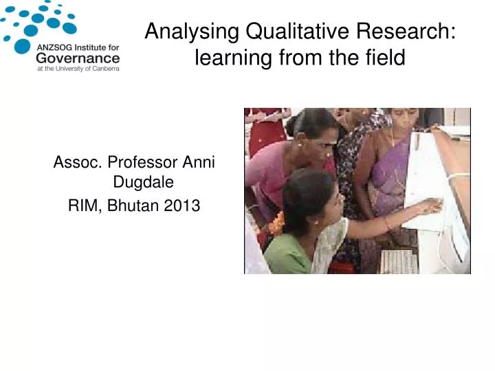 analysing qualitative research learning from the field