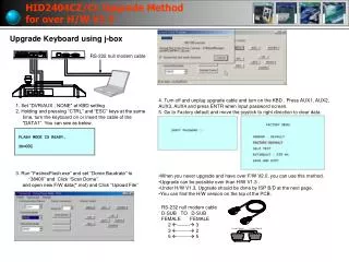 HID2404CZ/CL Upgrade Method for over H/W V1.3