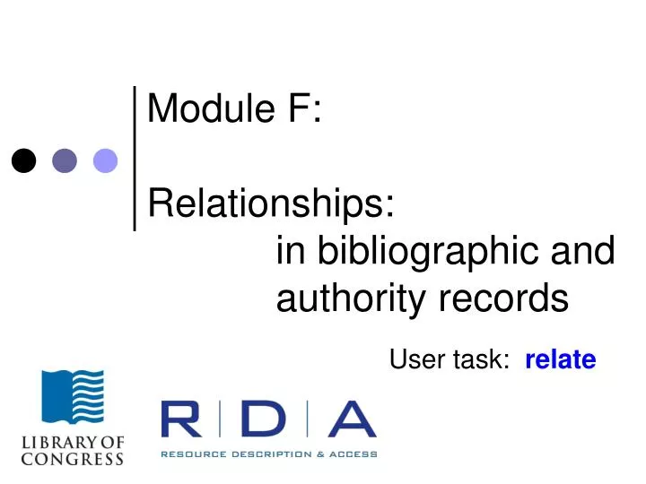 module f relationships in bibliographic and authority records
