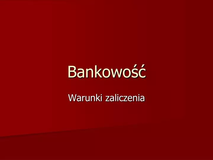 bankowo