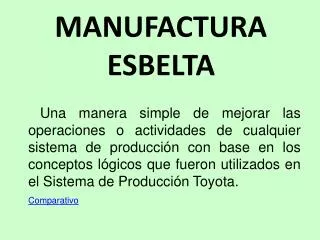 manufactura esbelta