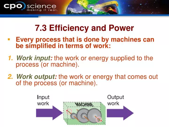 7 3 efficiency and power